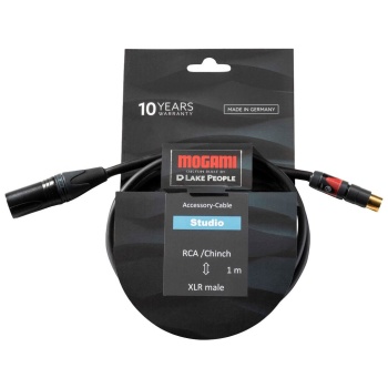 Mogami 12 0038 RCAXLRMS0100BL RCA - XLR Erkek Kablo (1mt) | Kısa Bağlantı Yüksek Kalite İletken